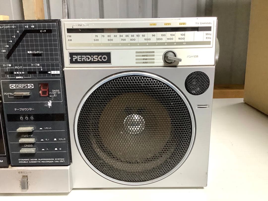 [z716]HITACHI PERDISCO TRK-W1 ラジカセ