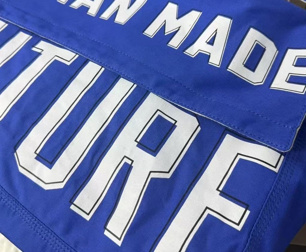 Human Made ブルートート 大容量 アルファベットプリント'''