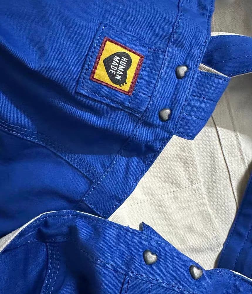 Human Made ブルートート 大容量 アルファベットプリント'''