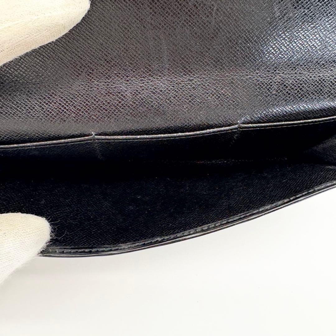 VUITTON　長財布　エピ　二つ折り　黒　レザー　札入れ　カードケース　名刺