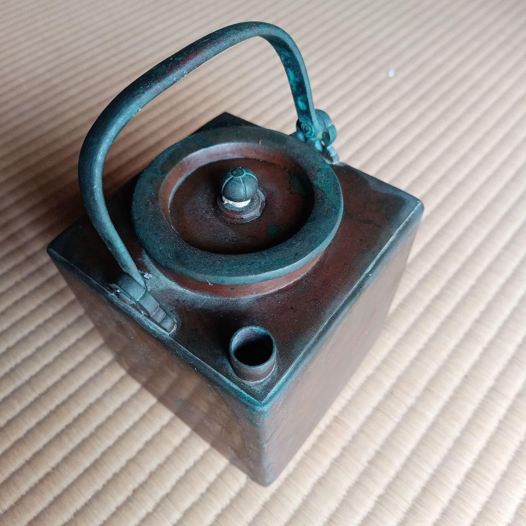 純銅　しかくいやかん　キューブケトル