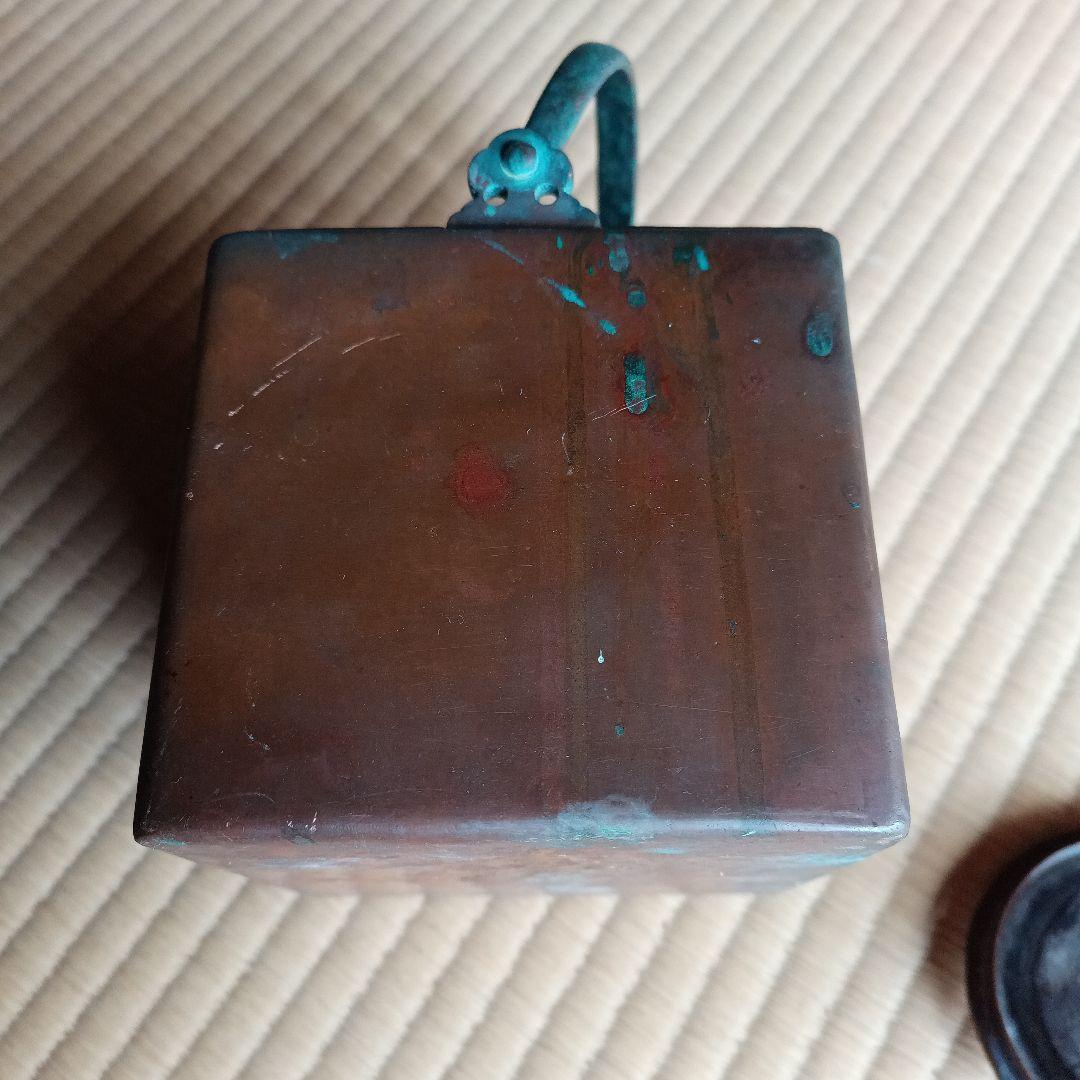 純銅　しかくいやかん　キューブケトル