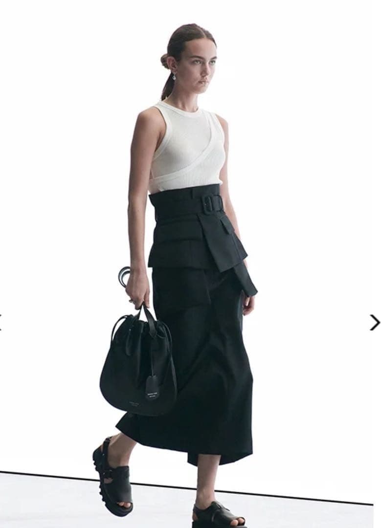 【HYKE】 DOESKIN CORSET BELT 黒 サイズ1