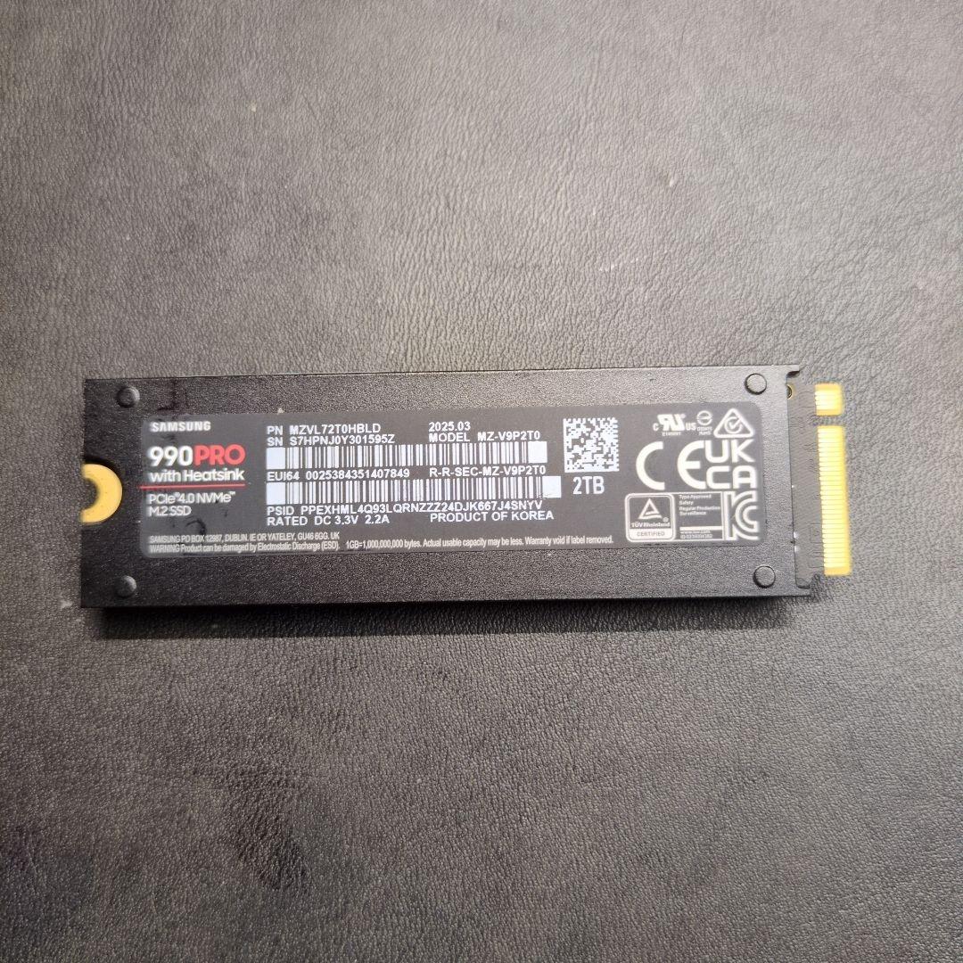 内蔵型SSD SAMSUNG 990 PRO 2TB MZ-V9P2T0G-IT