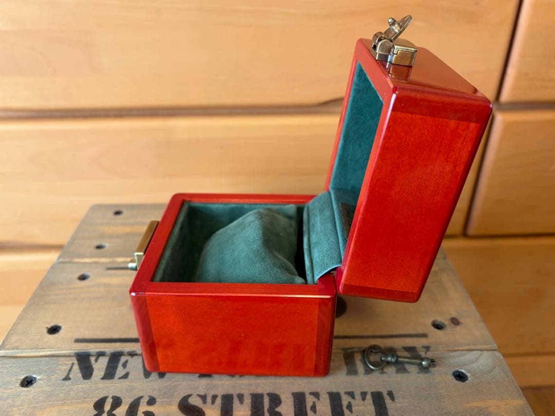 ソウルバード 1本用 メイプル材 腕時計ケース グリーンシープレザー 内装