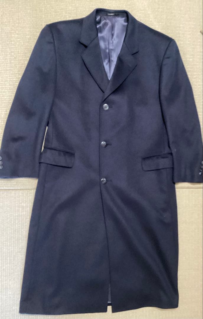 り*ご様 Burberry チェスターコート ダークネイビー　カシミヤ混