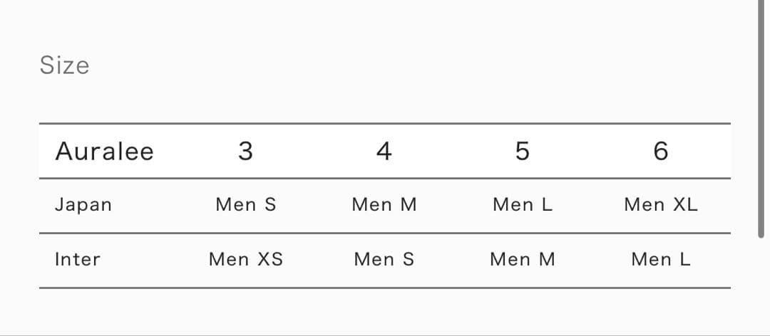 AURALEE WASHED FINX TWILL SHIRT（サイズ3）