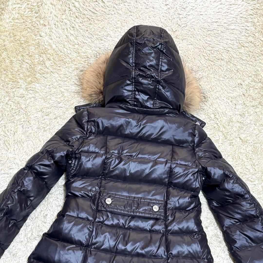 バーバリーブルーレーベル　キルティング　ダウンジャケット　タヌキファー　Mサイズ