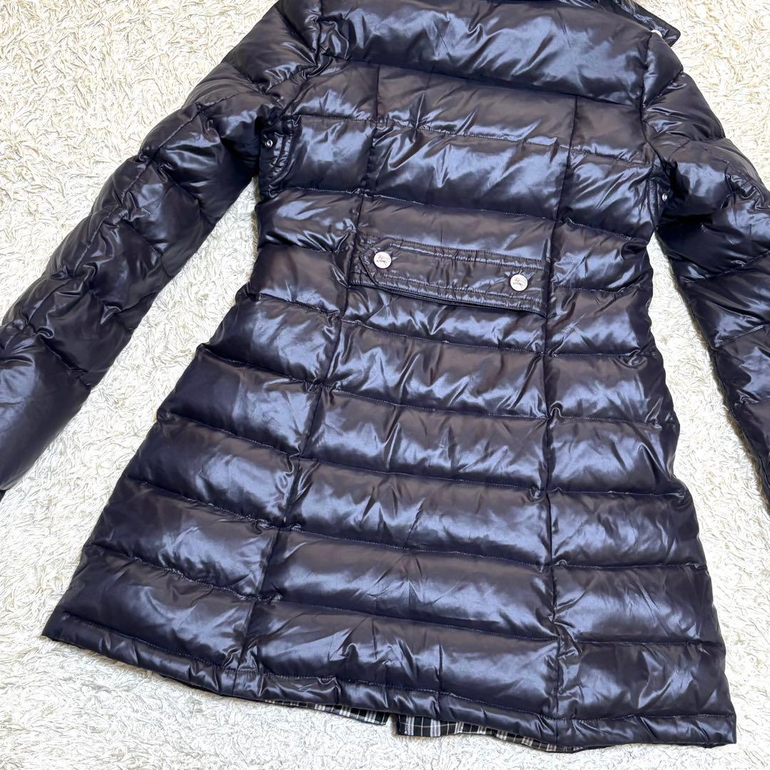バーバリーブルーレーベル　キルティング　ダウンジャケット　タヌキファー　Mサイズ
