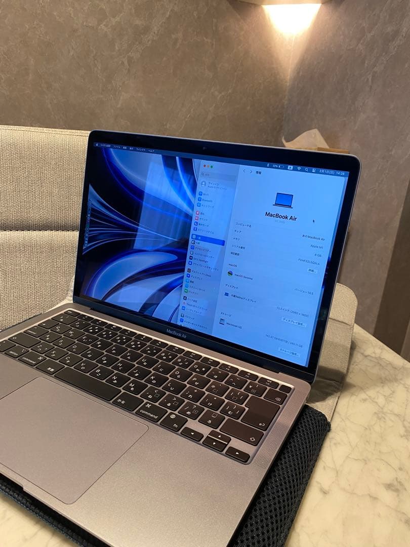 【美品】MacBook Air m1 256G バッテリー容量95％