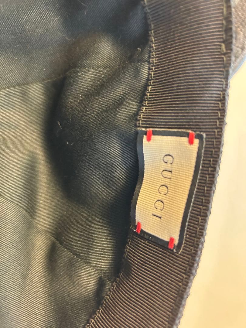 Gucci ブラック GGパターン ベースボールキャップ