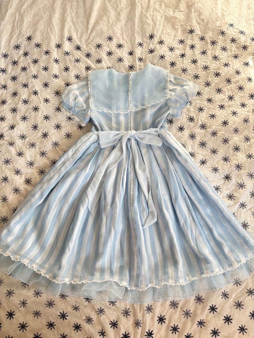 angelic pretty サックス ストライプワンピース