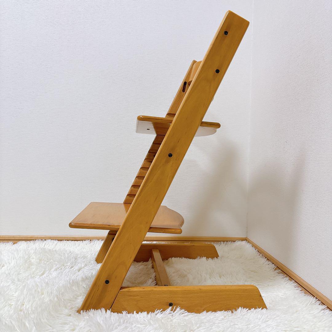 廃盤カラー♡ストッケトリップトラップ 木製　キッズハイチェア