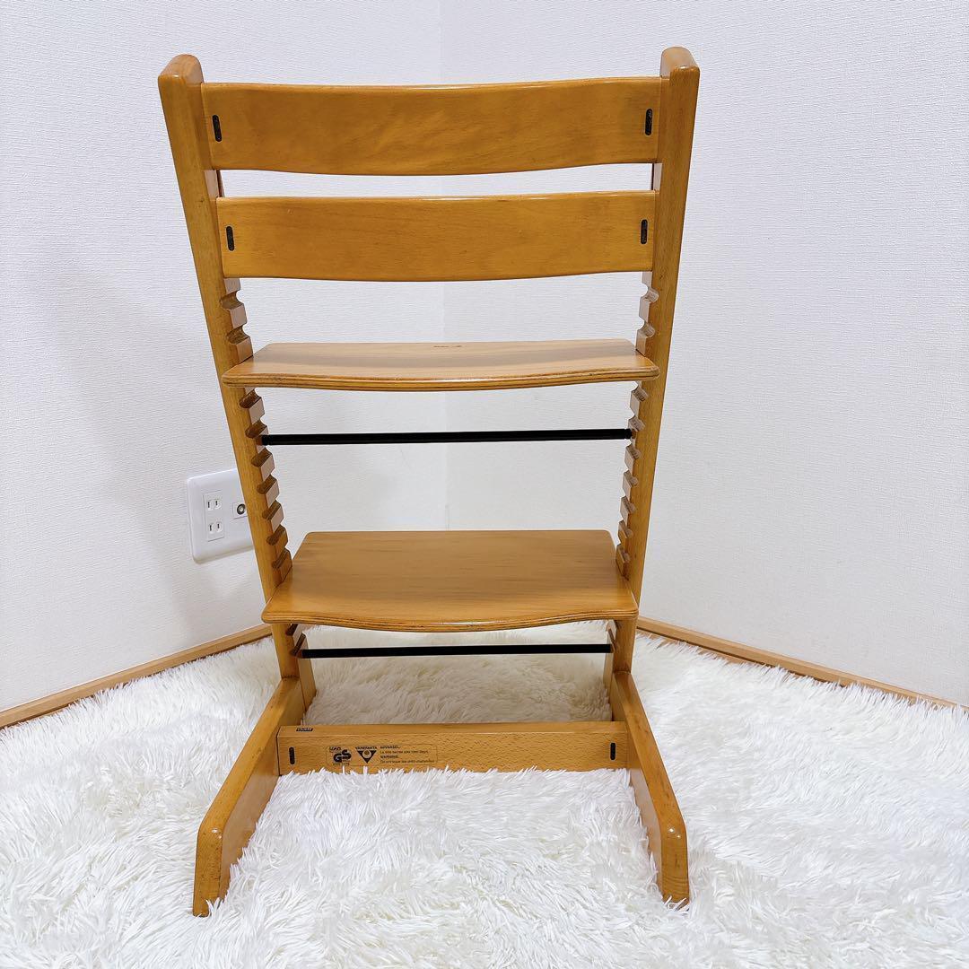 廃盤カラー♡ストッケトリップトラップ 木製　キッズハイチェア