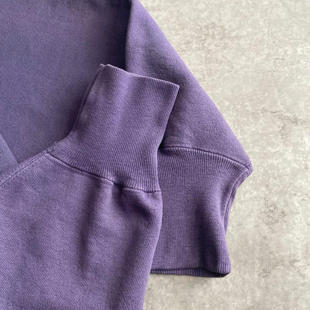 レアカラー90sチャンピオン目付き無地リバースウィーブUSA製モックネックL