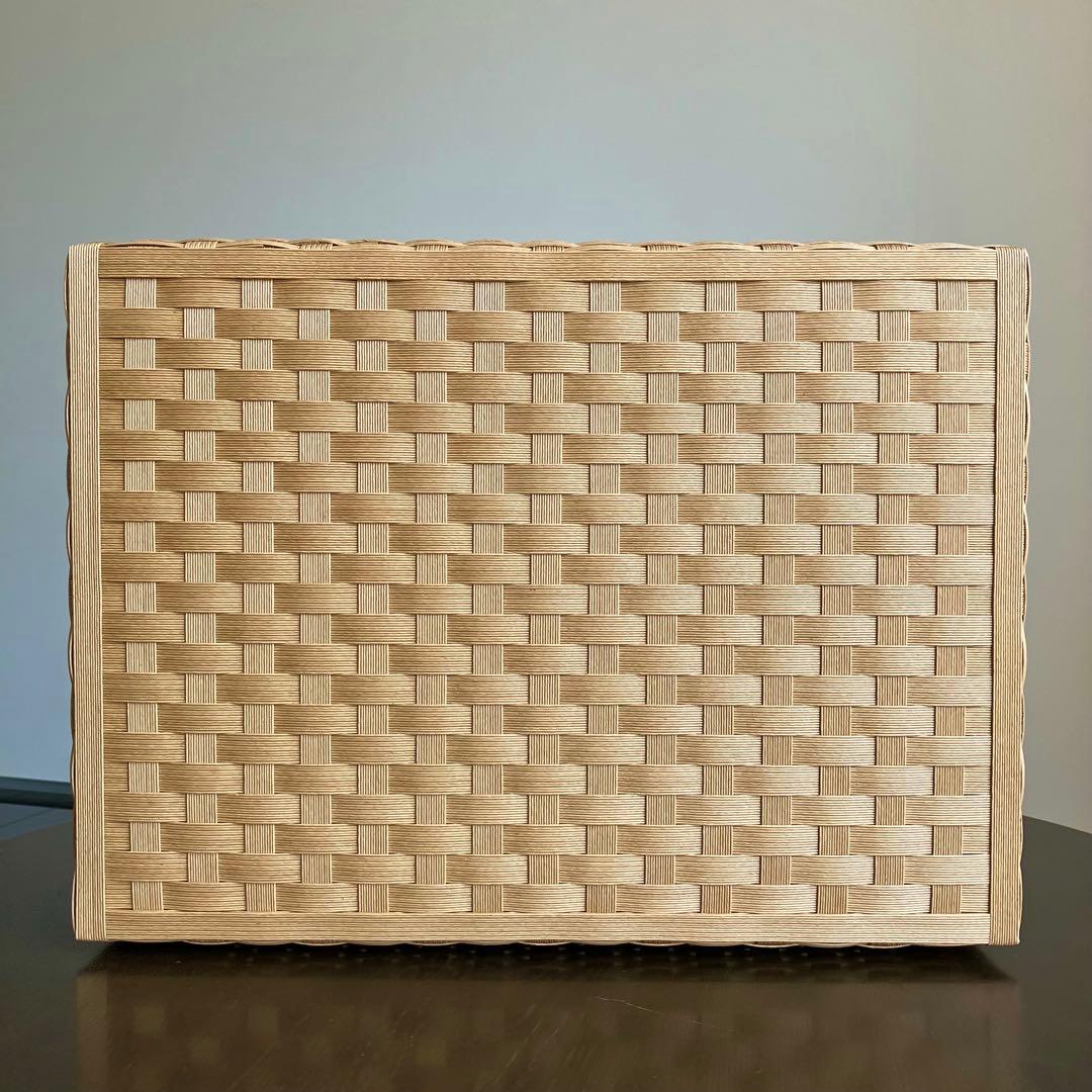 かかのり　エコクラフト　クラフトテープ　ボックス型のかご&鍋敷き