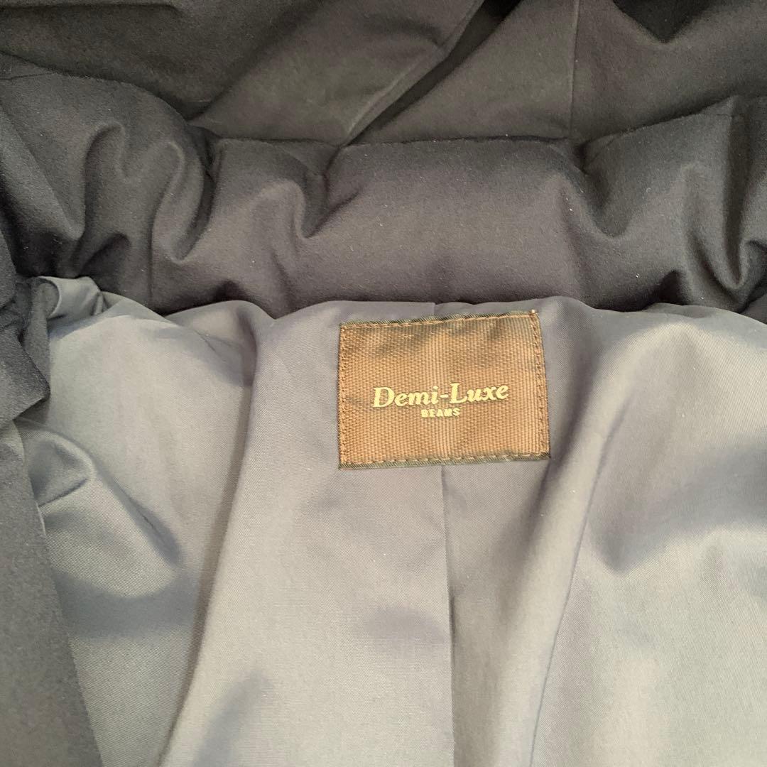Demi-Luxe BEAMS FOXファーフードダウン ネイビー 40