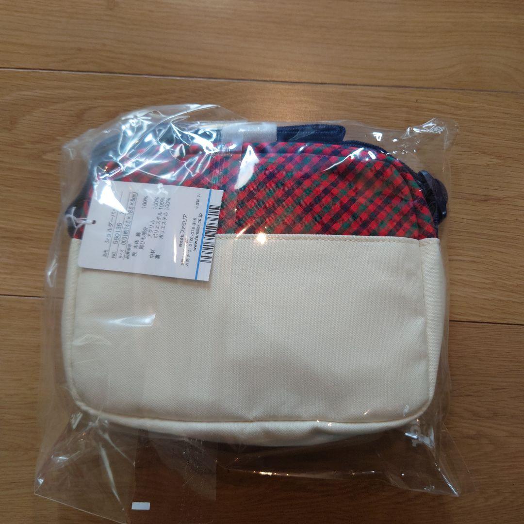 ファミリア　familiar　ショルダーバッグ チェック刺繍　新品未使用