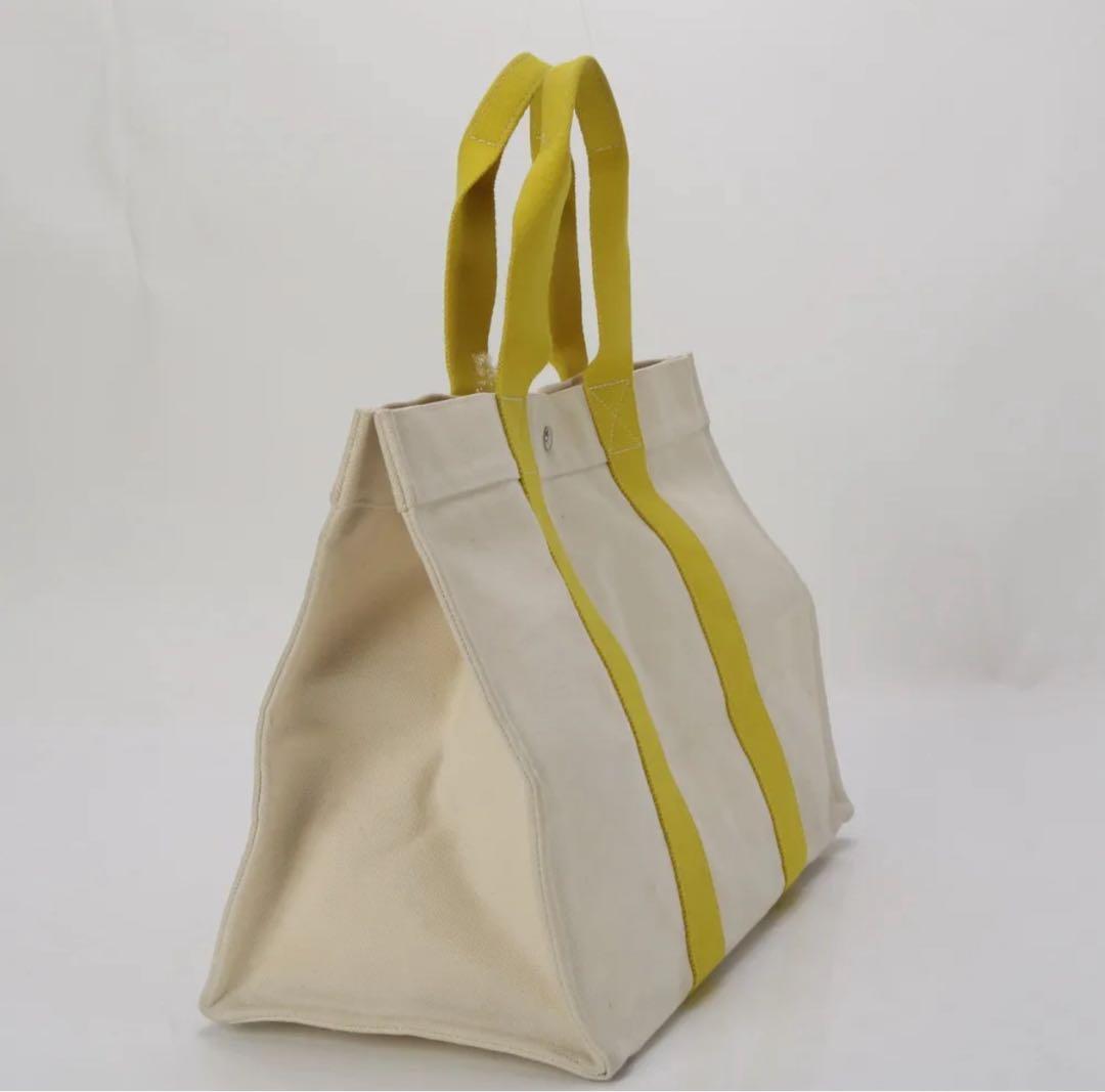 HERMES/トートバッグ/キャンバス/ベージュ/ボラボラGM/状態考慮