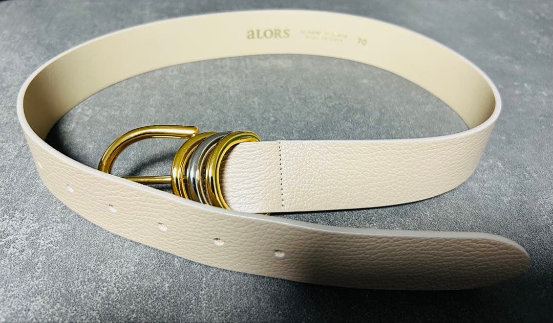 【美品】aLORS Paris Cappuccino(トープ)ベルト70
