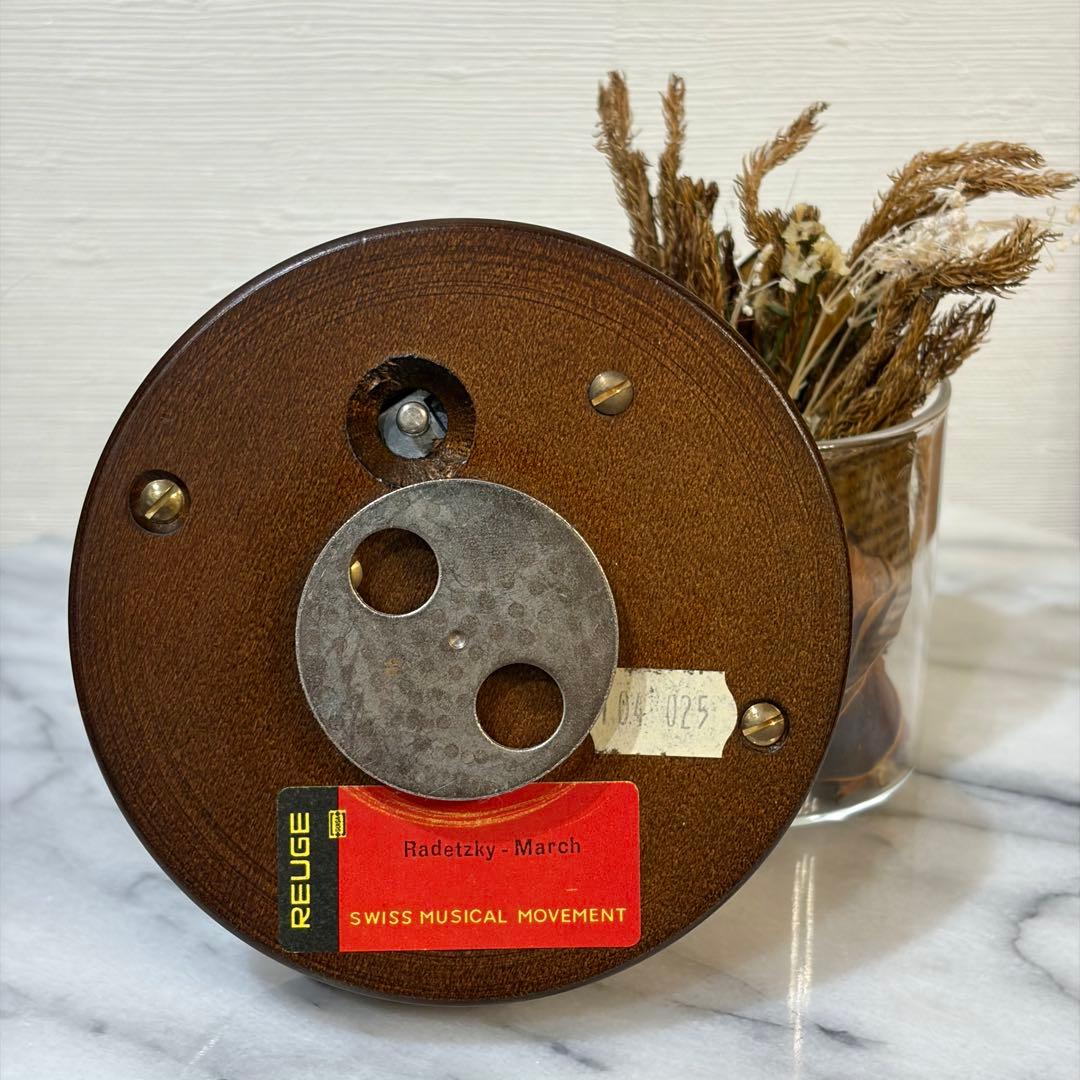 Vintage Reuge オルゴール / ANRI Romy 木彫り人形