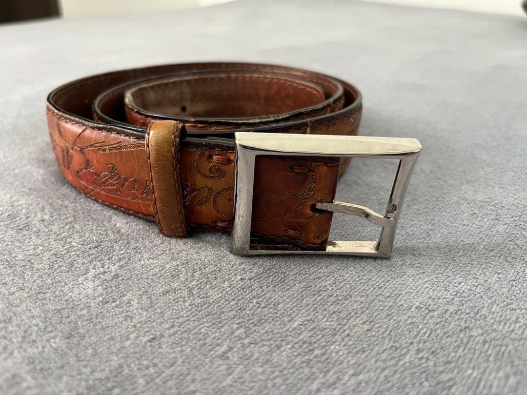 Berluti ブラウンレザー ベルト