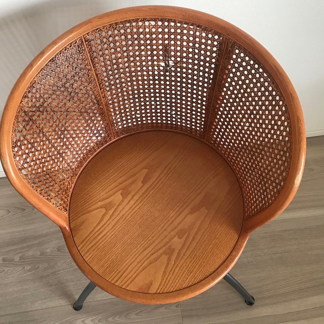 直接引取り限定✶ ウッドメッシュ回転椅子 2脚セット