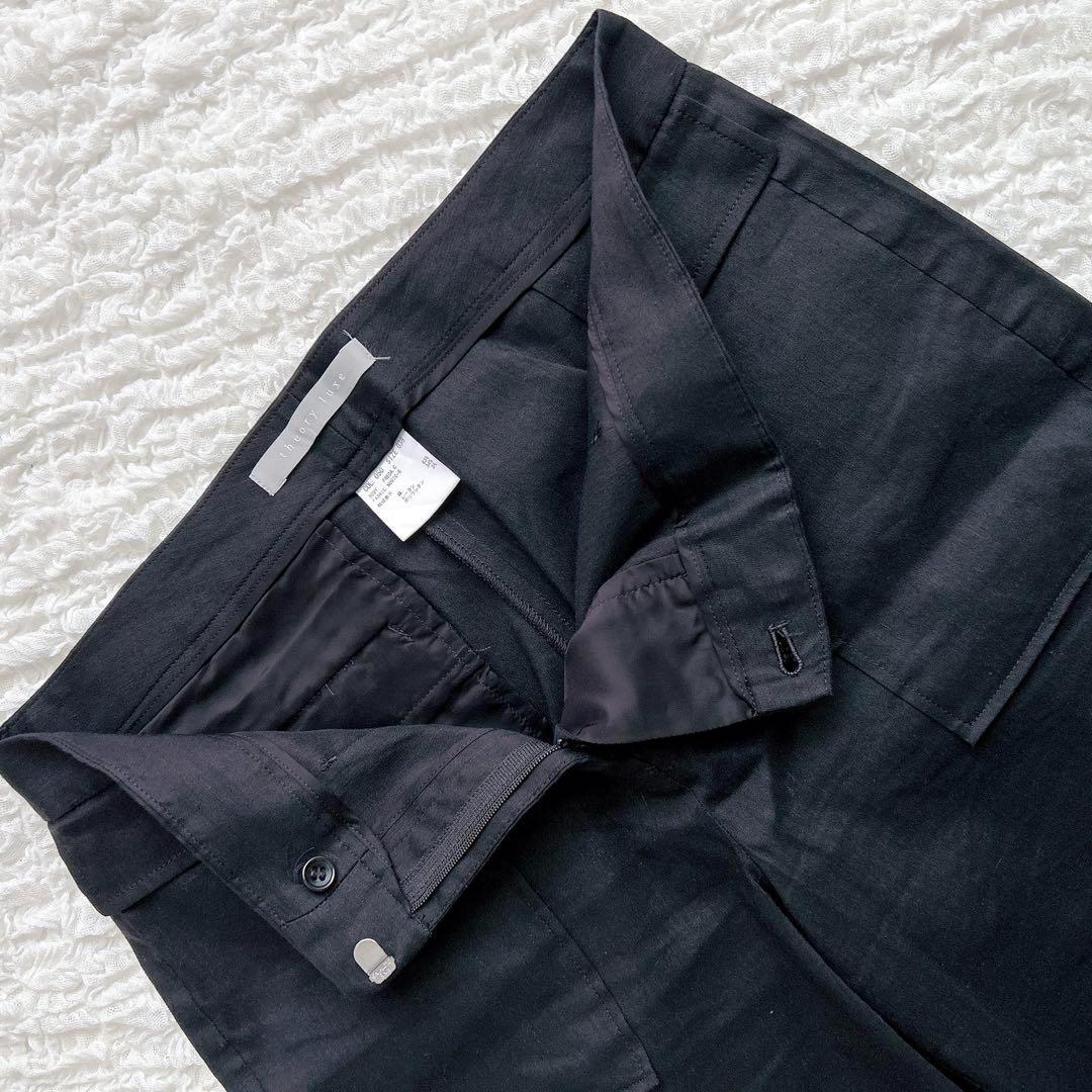 美品♡セオリーリュクス　ノーカラージャケット　ワイドパンツ　スーツ　リネン　黒