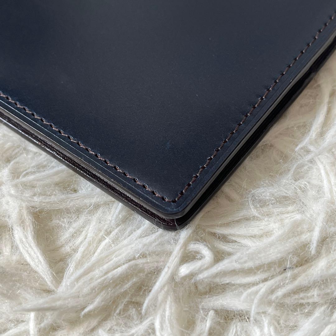 未使用級✨CYPRIS キプリス　マネークリップシェルコードバン　ネイビー