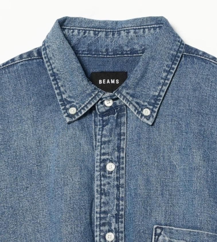 メンズ デニム ボタンダウンシャツ