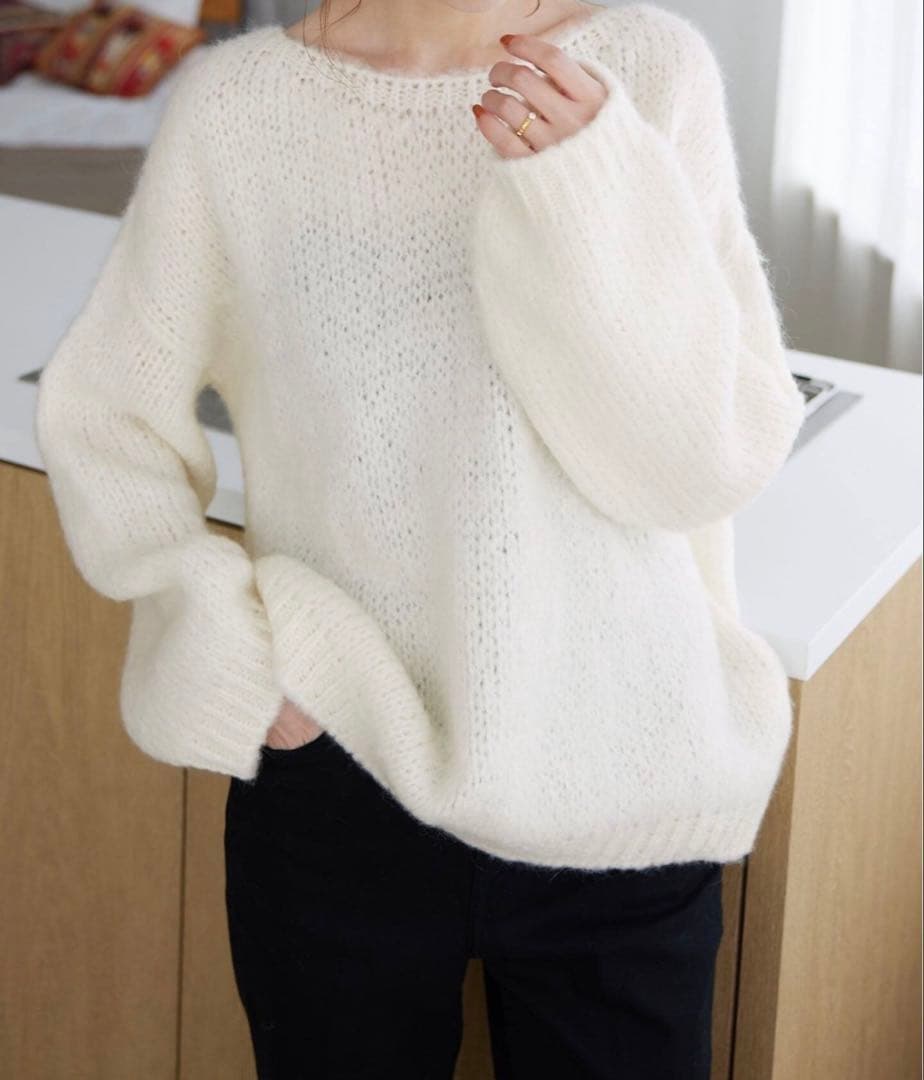 トリコットジーンマルク SLOBE別注 PO KNIT ホワイト