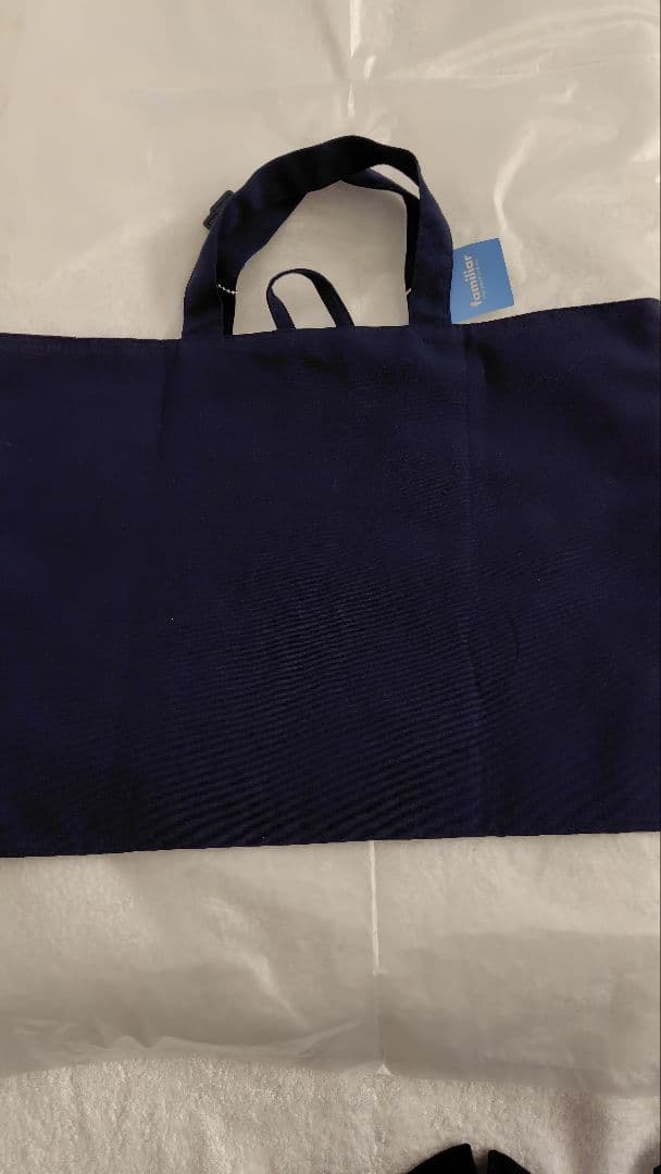 ファミリア　familiar レッスンバッグ　ネイビー　飛行機