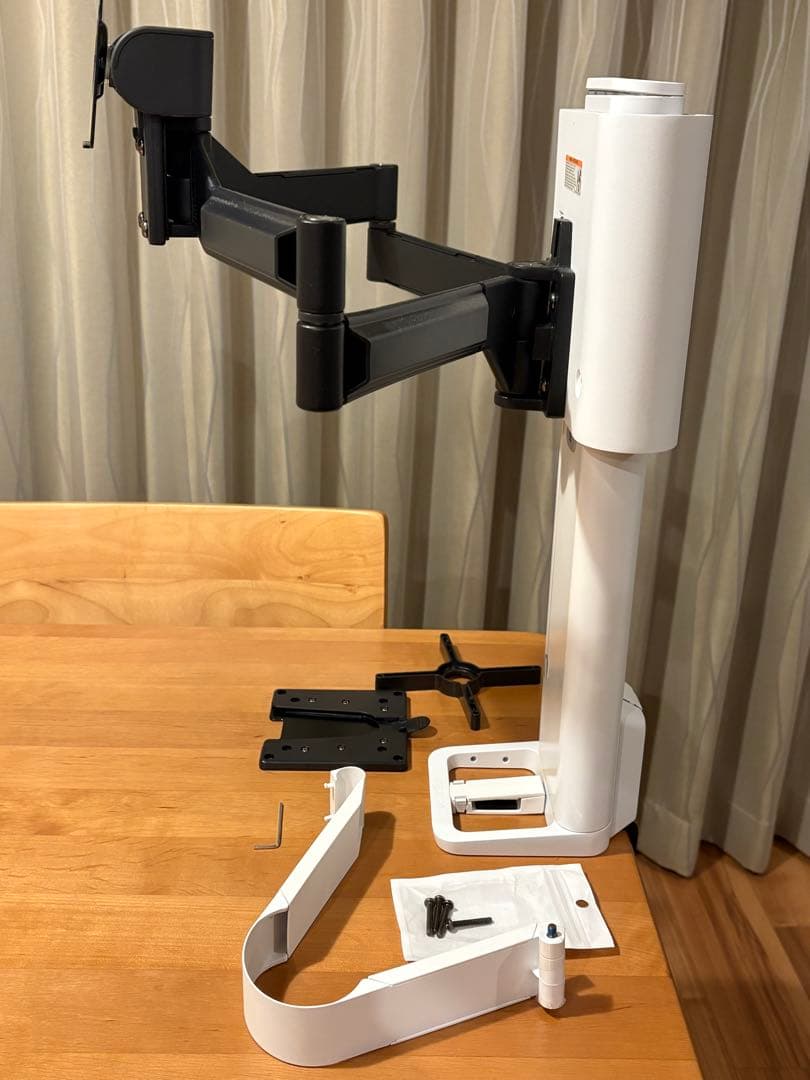 ERGOTRON TRACE ホワイト モニターアーム 可動式 クランプ式