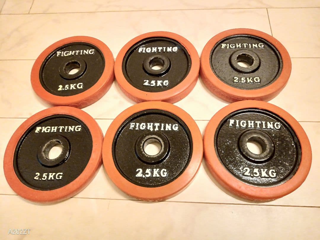 ファイティングロード ダンベル50kg 赤ゴム (シャフトは未開封の未使用品）