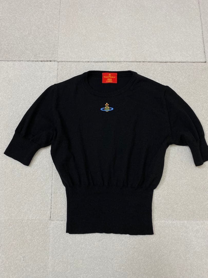 9441.Vivienne Westwood オーブ刺繍 半袖ニット イタリア製
