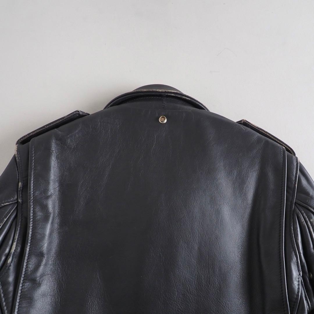 Schott　618　size38　ダブルライダース　レザージャケット　ブラック