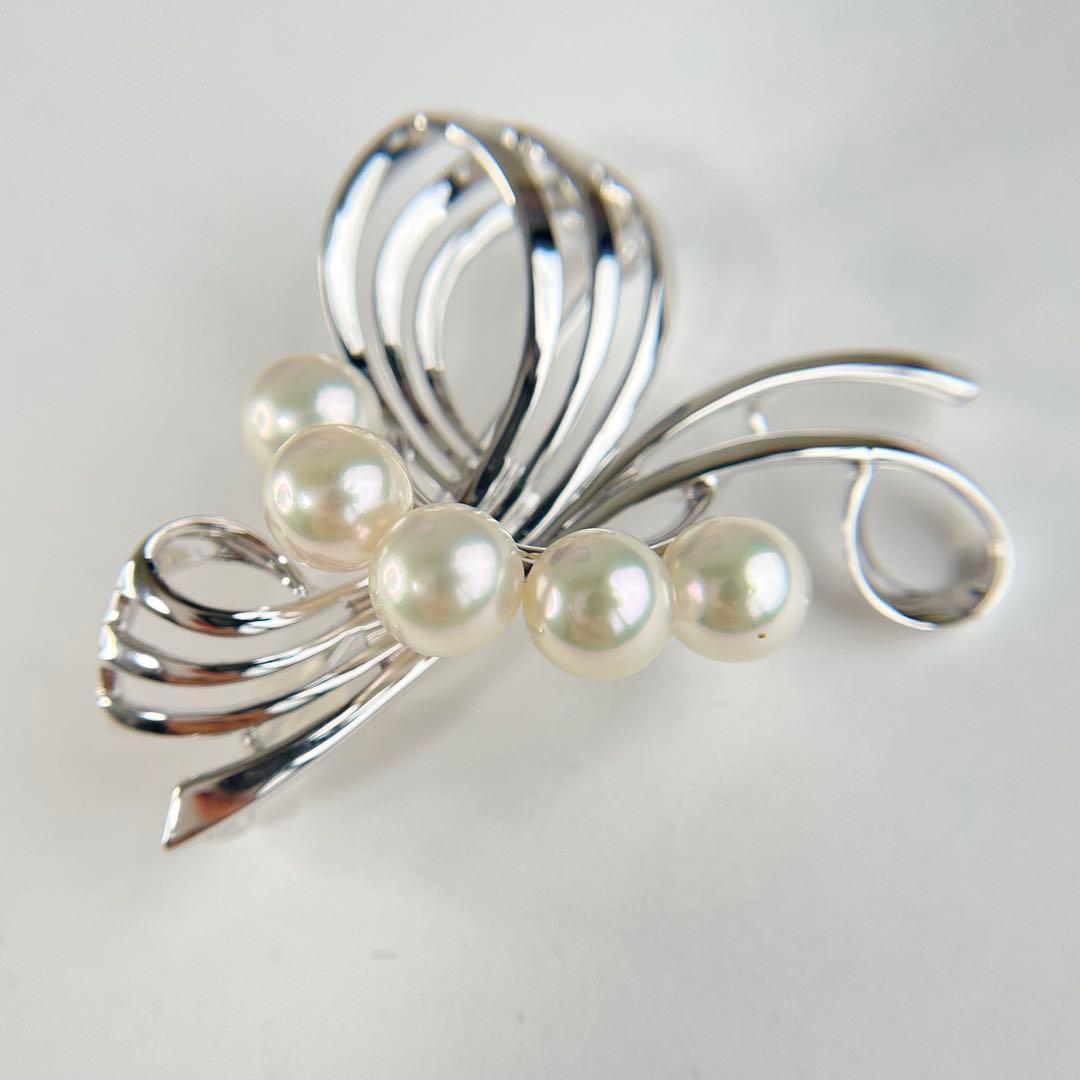 【買取店】美品 MIKIMOTO ブローチ 本真珠 銀製 Silver