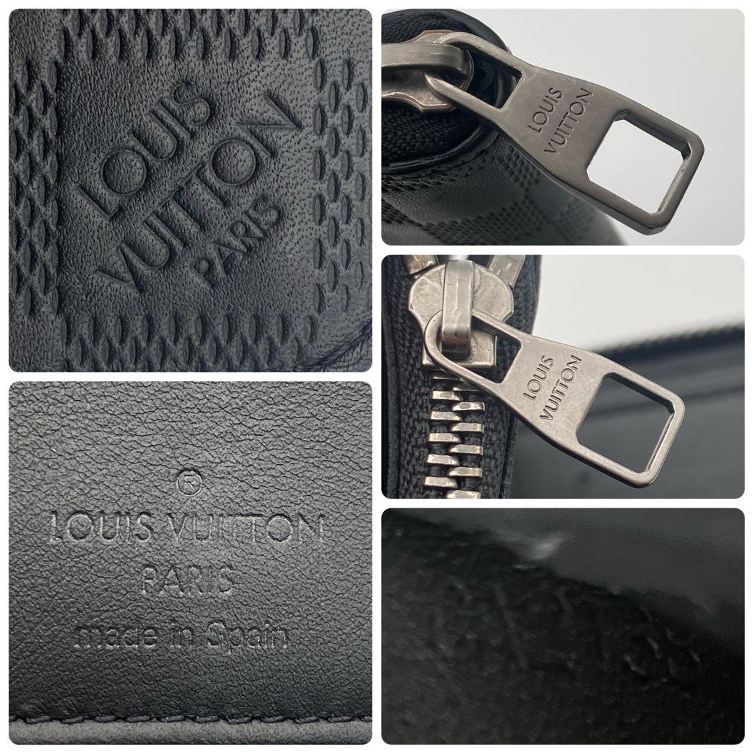 ルイヴィトン ダミエ アンフィニ ジッピーウォレット ヴェルティカル 長財布 黒