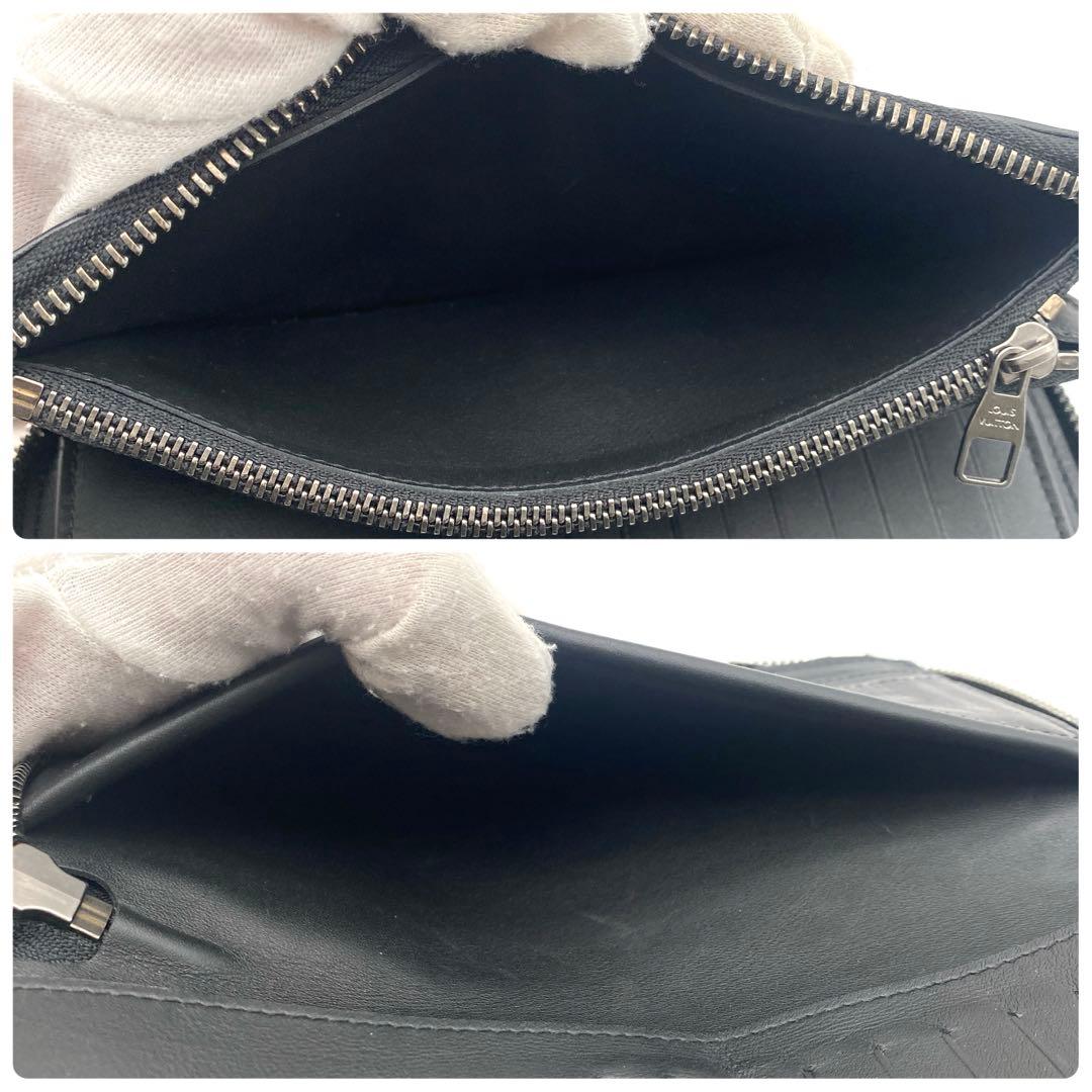 ルイヴィトン ダミエ アンフィニ ジッピーウォレット ヴェルティカル 長財布 黒