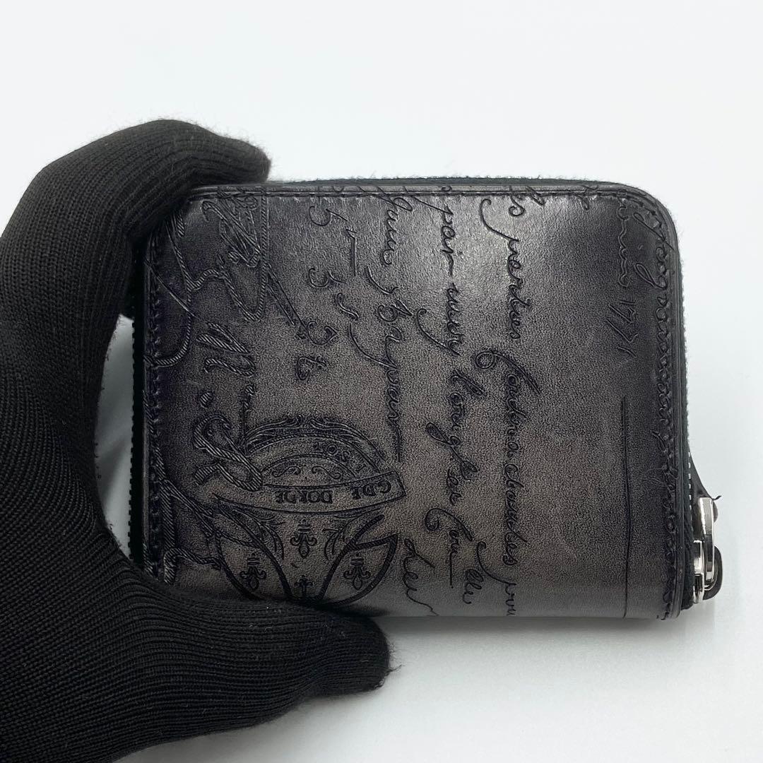 極美品　ベルルッティ　ワパ　ケース　カリグラフィー　レザー　ブラック