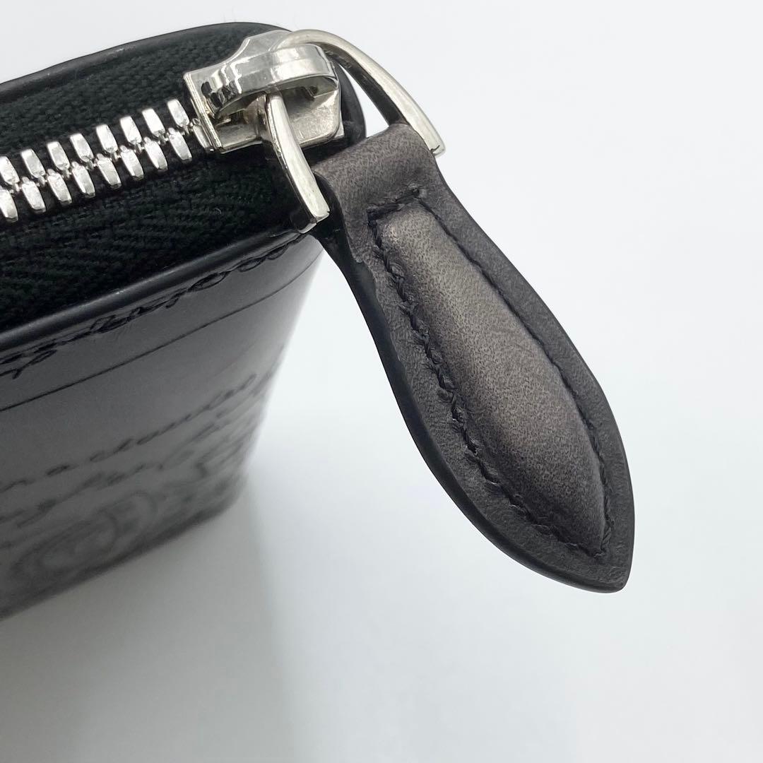 極美品　ベルルッティ　ワパ　ケース　カリグラフィー　レザー　ブラック