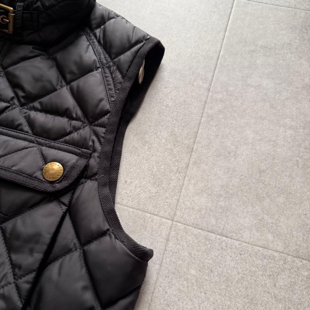 ラルフローレン　ダウンベスト　キルティング　黒　ベルト　ゴールド金具　M