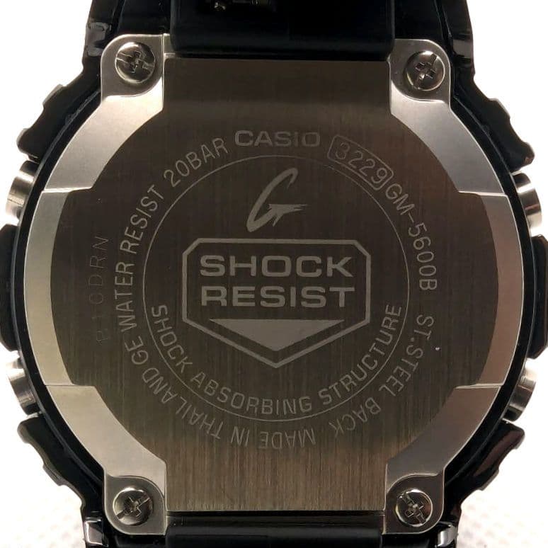 【稼働】CASIO G-SHOCK スクエア メンズ ブラック 腕時計