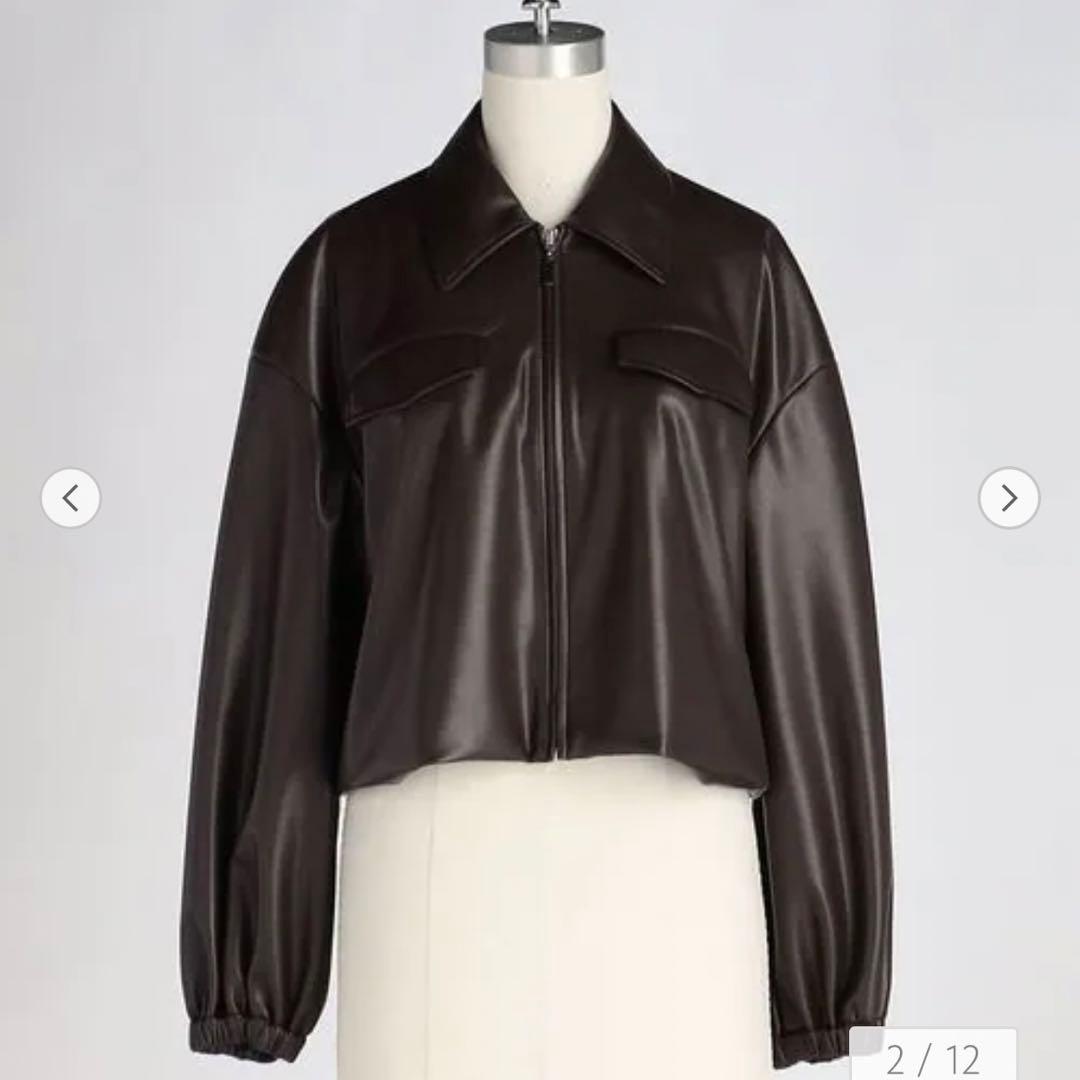 united arrows レザーライクブルゾン　38