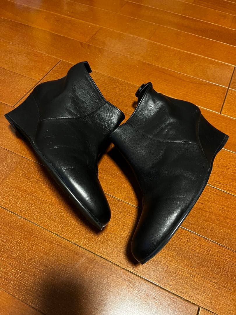 リミフゥ LIMI feu レザーショートブーツ 靴ブーティー