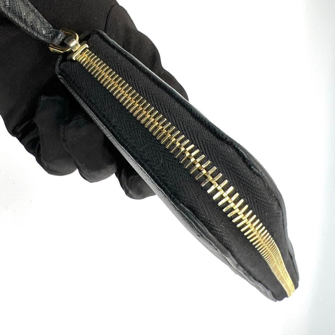 訳あり★プラダ PRADA 長財布 ラウンドファスナー サフィアーノ ブラック