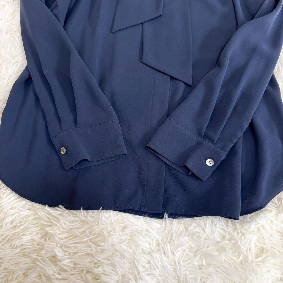 美品✨️Theory luxe セオリーリュクス ボウタイブラウス ネイビー