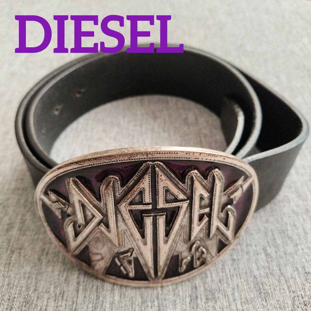 DIESEL◉レザーベルト　バックル　メンズ