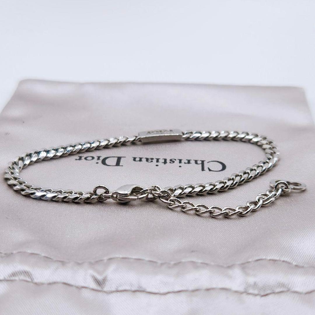 【美品】クリスチャンディオール Dior ブレスレット CDロゴ シルバー 希少