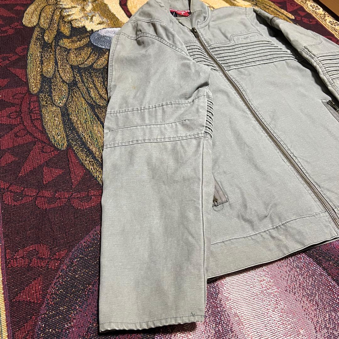 【即購入可】90s赤タグオークリーコットンシングルライダースダック地ギミック多数